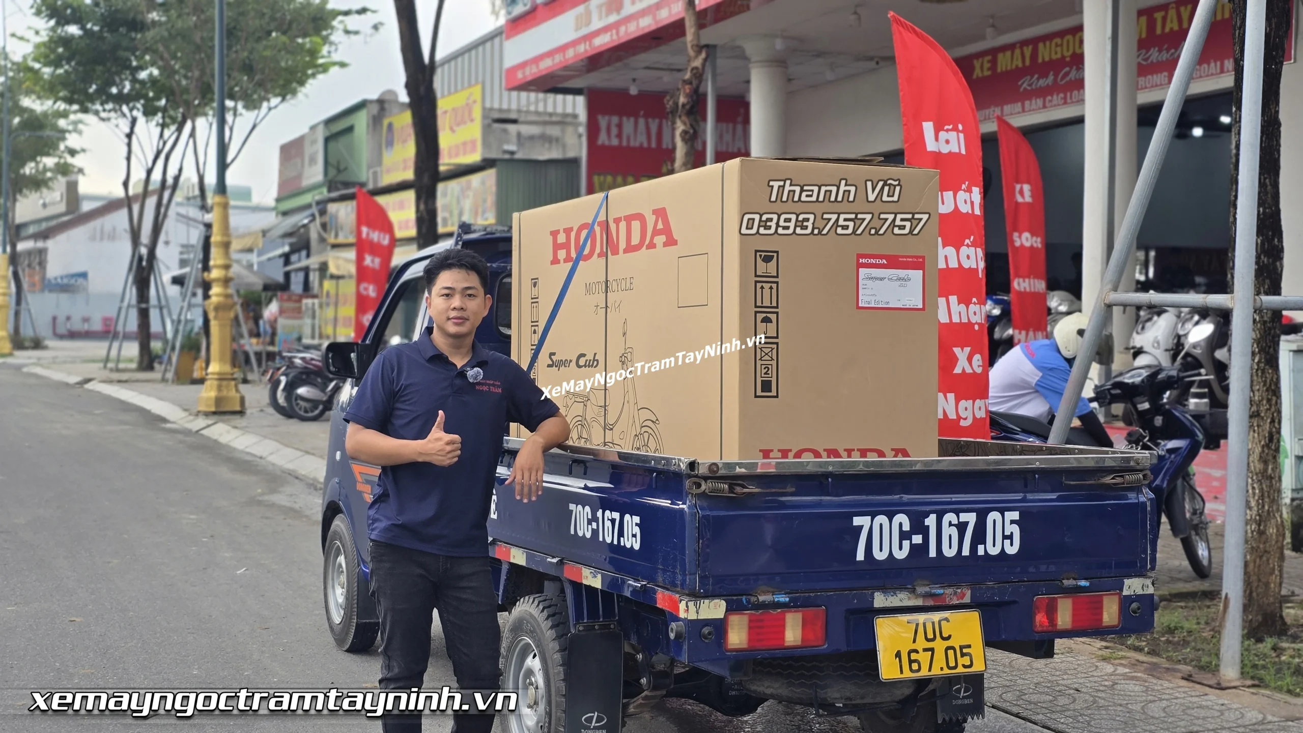 Hom nay Ngoc Tram Tay Ninh giao tan nha Honda Super Cub 50 Final Edition giao Dau Tieng 4 1 scaled