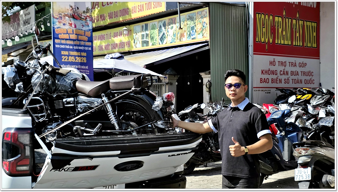 Honda CB350C mau den Xe May Ngoc Tram Tay Ninh 2