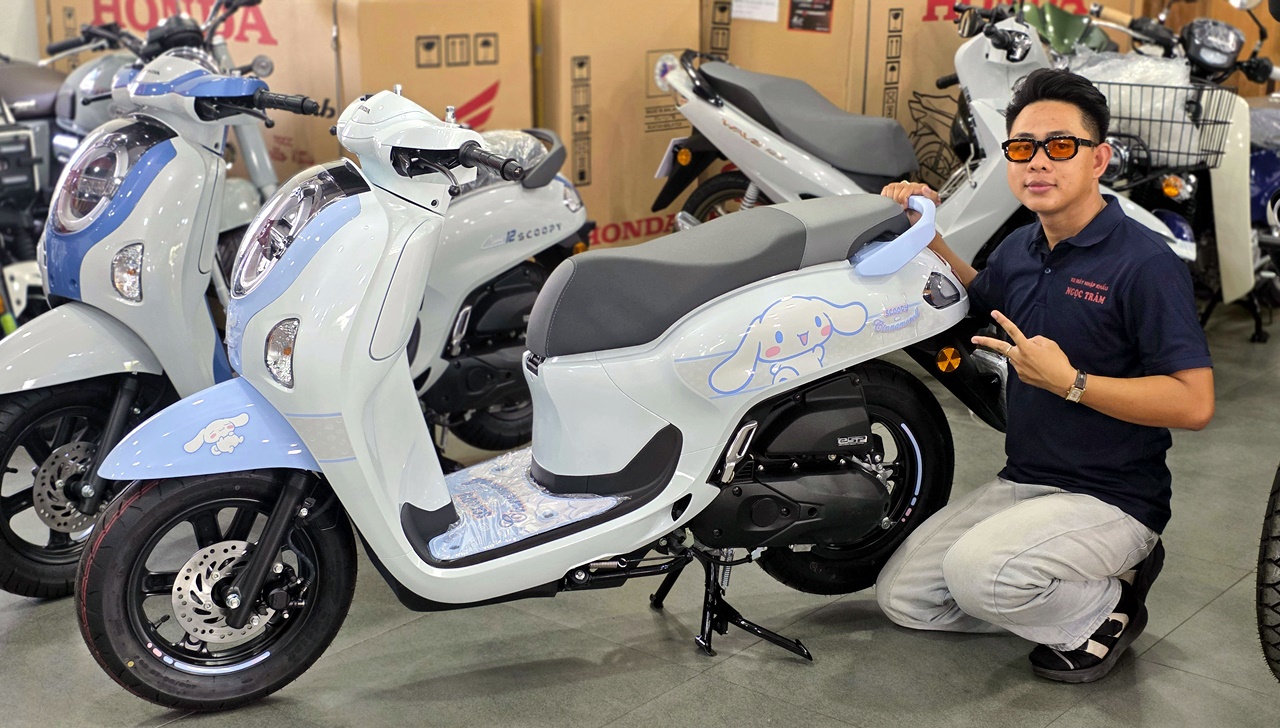 Honda Scoopy Cinnamoroll 2026 đầu tiên Việt Nam được giao đặc biệt tại Xe Máy Ngọc Trâm Tây Ninh 12 Honda Scoopy Cinnamoroll 2026 dau tien Viet Nam duoc giao dac biet tai Xe May Ngoc Tram Tay Ninh 1