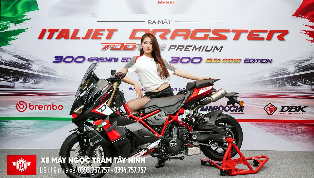Ngọc Trâm Tây Ninh chính thức phân phối Italjet Dragster 700 Twin Premium Edition – siêu phẩm 700cc giới hạn chỉ 25 xe tại Việt Nam năm 2026 6 Italjet Dragster 700 Twin Premium Edition Xe May Ngoc Tram Tay Ninh 33