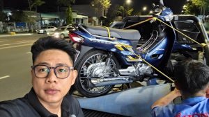 Ban giao xe Honda Dream NCX 2026 mau xanh da cho anh khach hang VIP cuoi thang 7 2